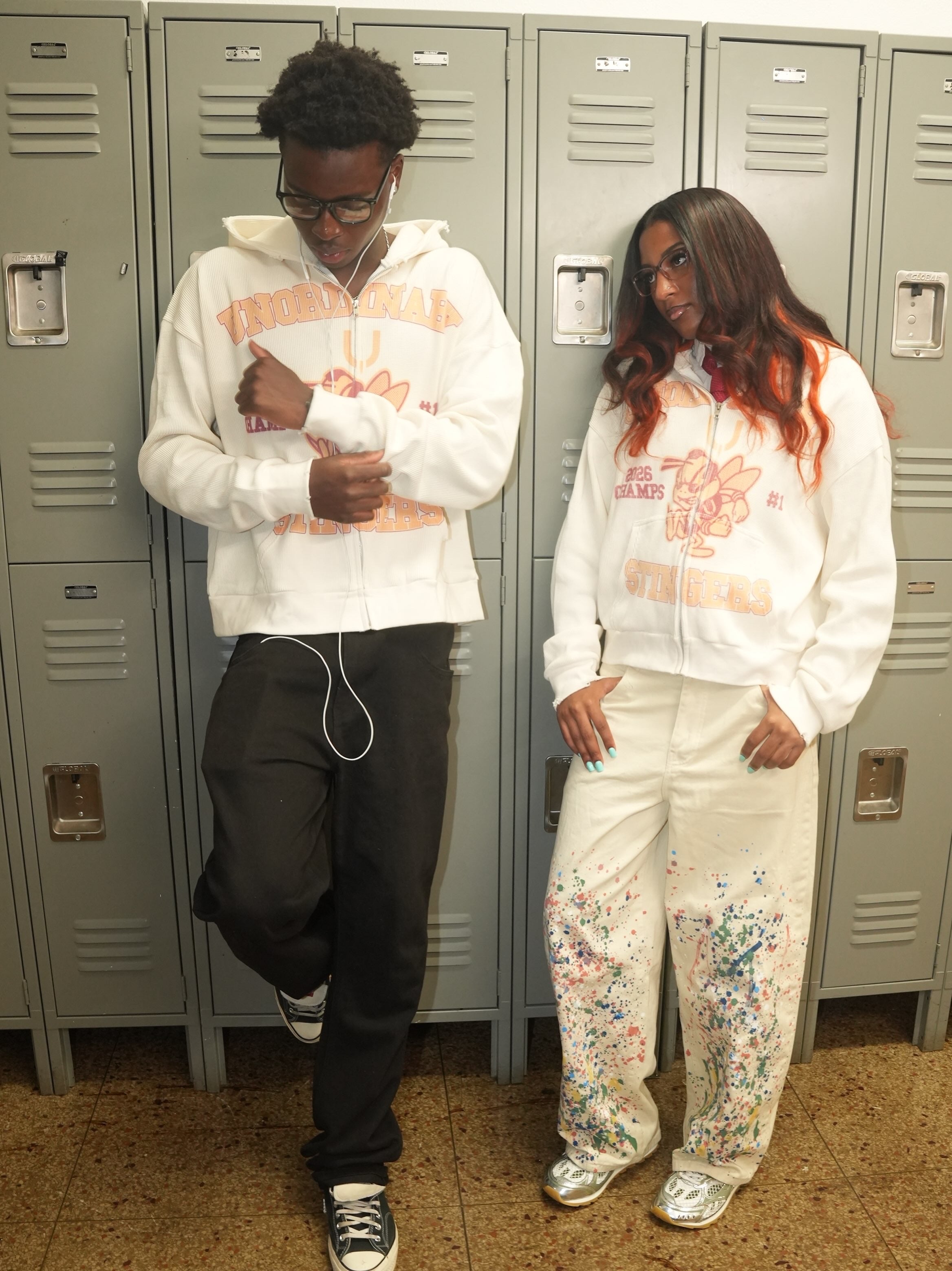 MASCOT WAFFLE KNIT ZIP UP